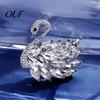 Fashion Jewelry Sparkling Swan Brooch for Women, Rhinestone Decorative Lapel Pin, Animal Shaped Suits Coats Sweaters Suit Accessories