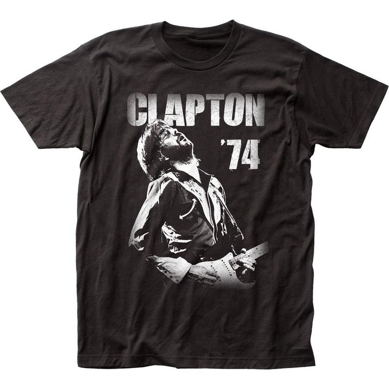Eric Clapton 74 Unisex T-shirt Music Classic Concert Rock Band Tee New Black