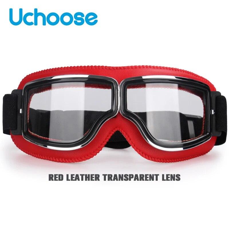 Ветрозащитные очки для велосипедного шлема, кожаные защитные защитные антибликовые очки для мотокросса в стиле стимпанк, легко носить с собой