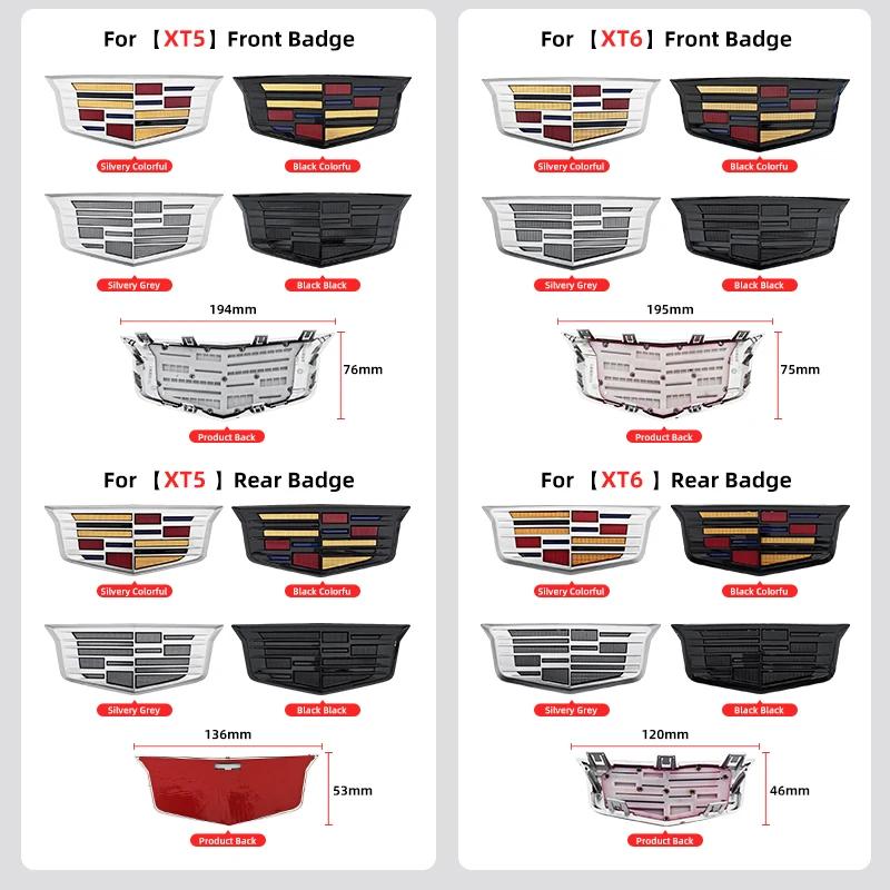 1PCS ABS for Cadillac Logo CT4 CT5 CT6 XT4 XT5 XT6 ATS XTS Car Front Center Grille Emblem Rear Trunk Badge Sticker Accessories