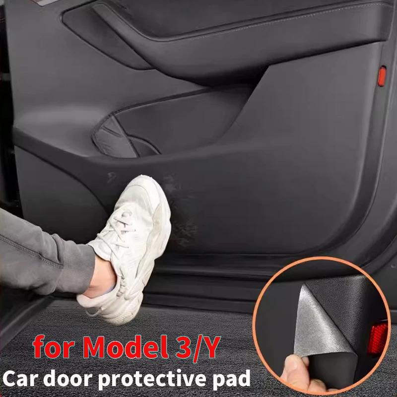 Protection anti-coup de pied pour portière de voiture Tesla Model 3/Y, protection de panneau de porte, protection anti-salissure