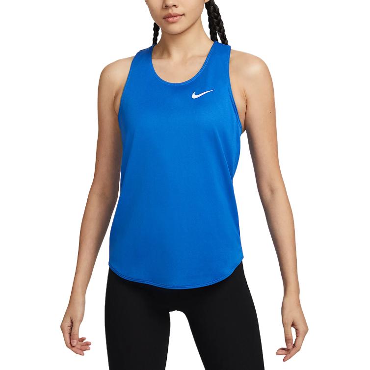Nike Женский синий топ-майка Dri Fit IB8751-450