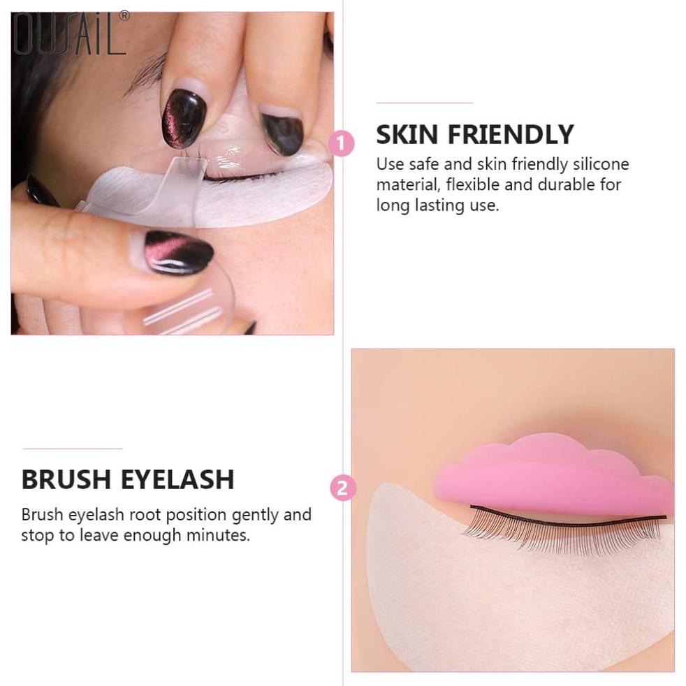 Eyelash Lifting Kit 5 Pairs of Silicone Eyelash Curler Pads Extension Accessories 3D Eyelash Curler Applicator Tool