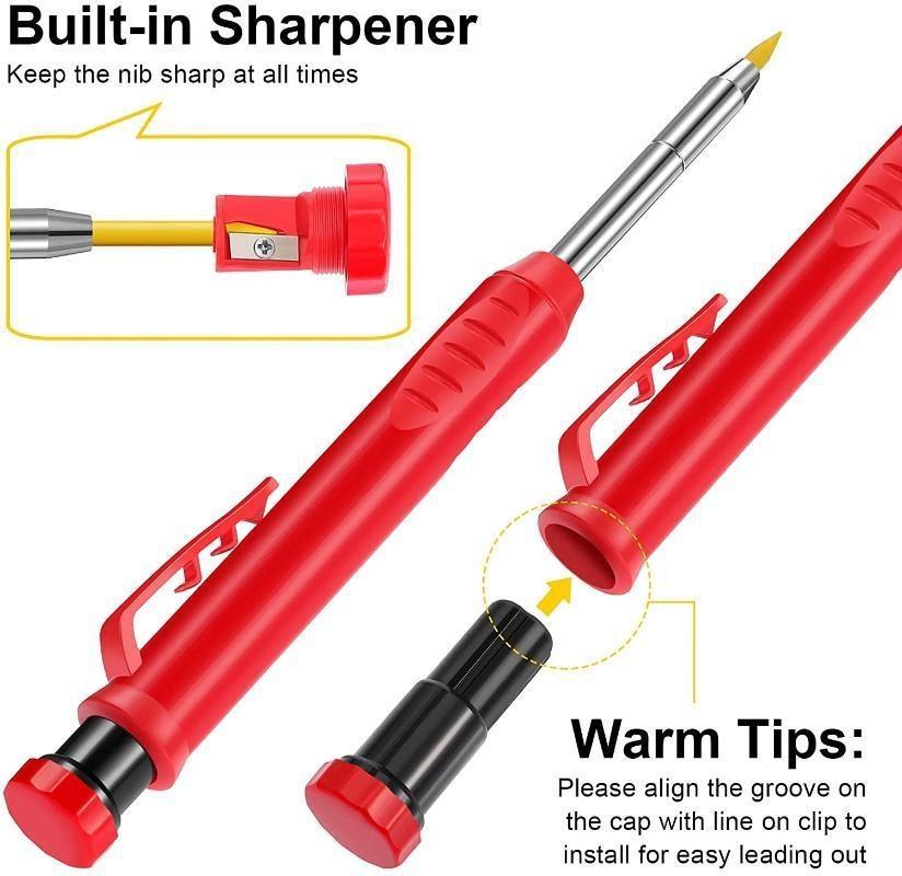 Твердый плотницкий карандаш и карандашный грифель, деревообрабатывающие инструменты, механический карандаш, строительные инструменты