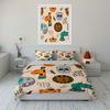 Трехсекционный набор на животную тематику для детей  Декор детской и взрослой спальни, Изысканный трехсекционный комплект постельного белья в подарок