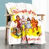 Warner Bros. Films (6) Customize Text Blanket Throw Personalized Blanket Durable Comfort for Office Seaside Couch Bed Four Seasons Multipurpose