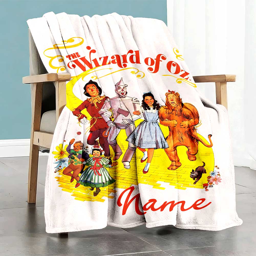 Warner Bros. Films (6) Customize Text Blanket Throw Personalized Blanket Durable Comfort for Office Seaside Couch Bed Four Seasons Multipurpose