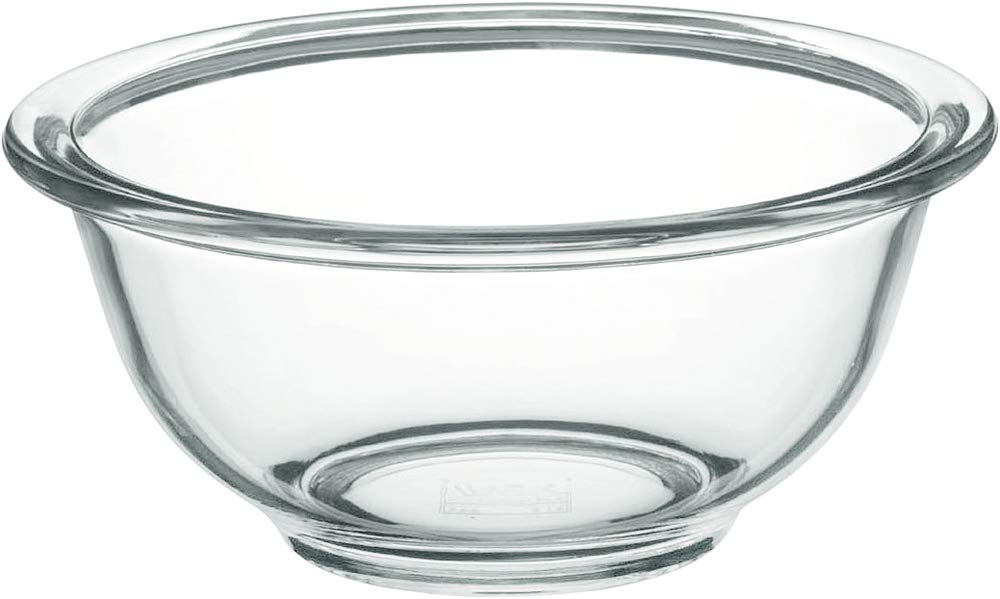 Iwaki AGC Techno Glass Heat Resistant Glass Bowl Round 3 Piece Set Safe Wide Mouth Design for Easy Mixing of Ingredients Low Center of Gravity Design
