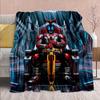 Фланелевое одеяло Kamen Rider – Мягкое, теплое, идеально подходит для диванов, постельного белья, кемпинга, путешествий, офиса и домашнего декора – QJY