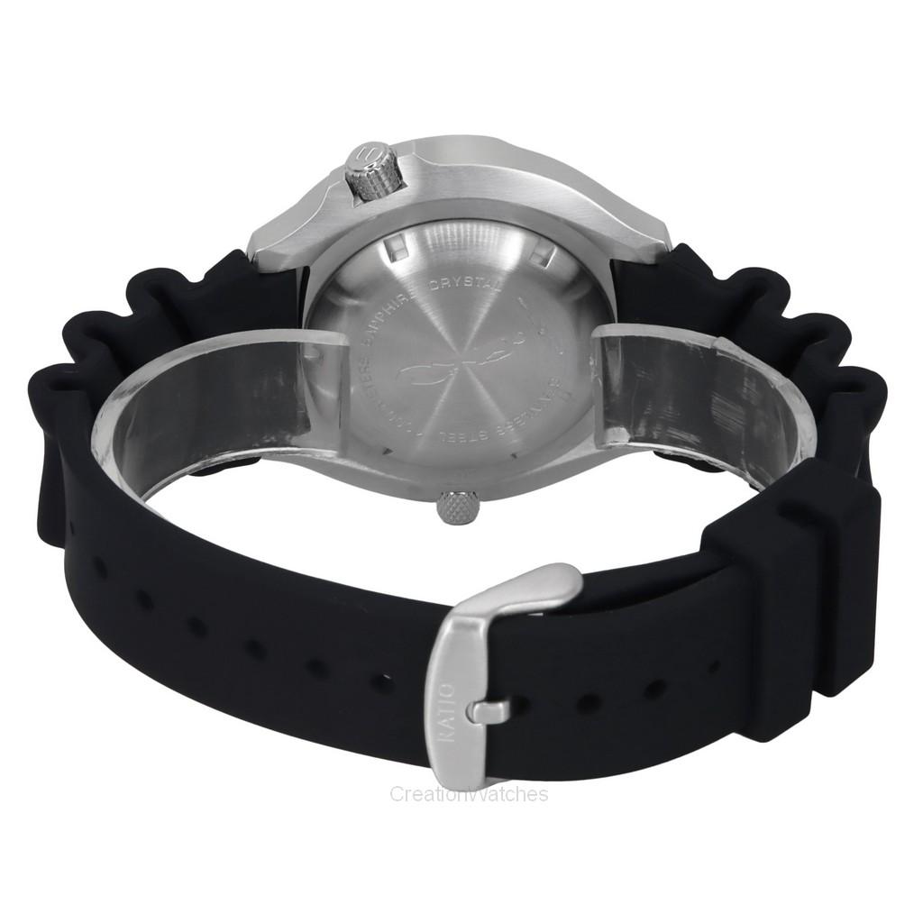 RATIO FreeDiver Версия 02 Helium Safe 1000M Сапфировый кварцевый черный циферблат 1038EF102V-BLK-V02 Мужские часы