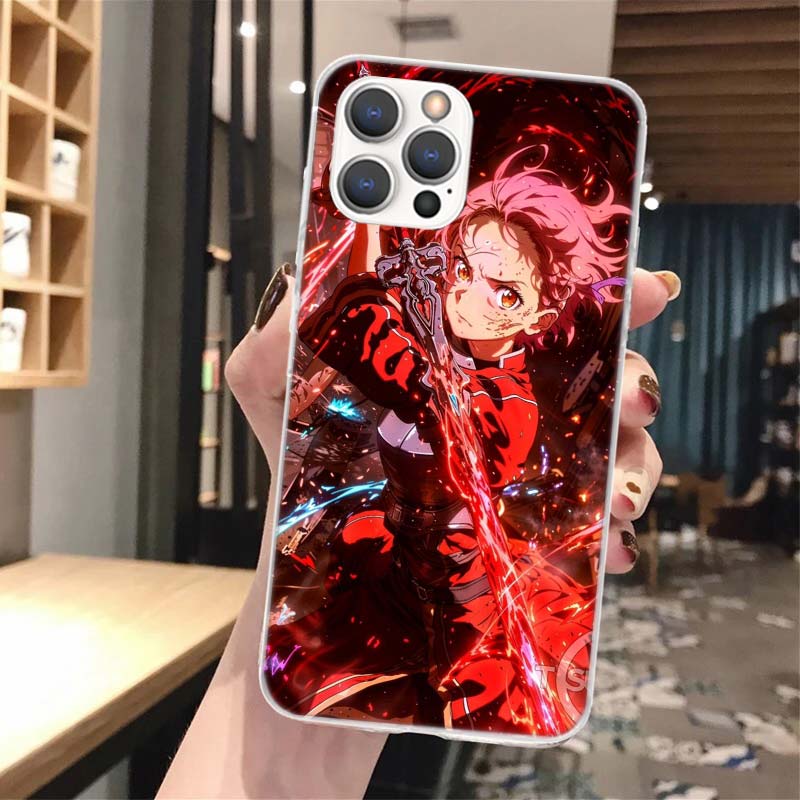 Аниме Sword Art Online SAO Мягкий чехол для телефона для iPhone 16 15 14 13 12 11 Pro Max X XR XS 7 Plus 8 + SE 16Max С рисунком Индивидуальный C