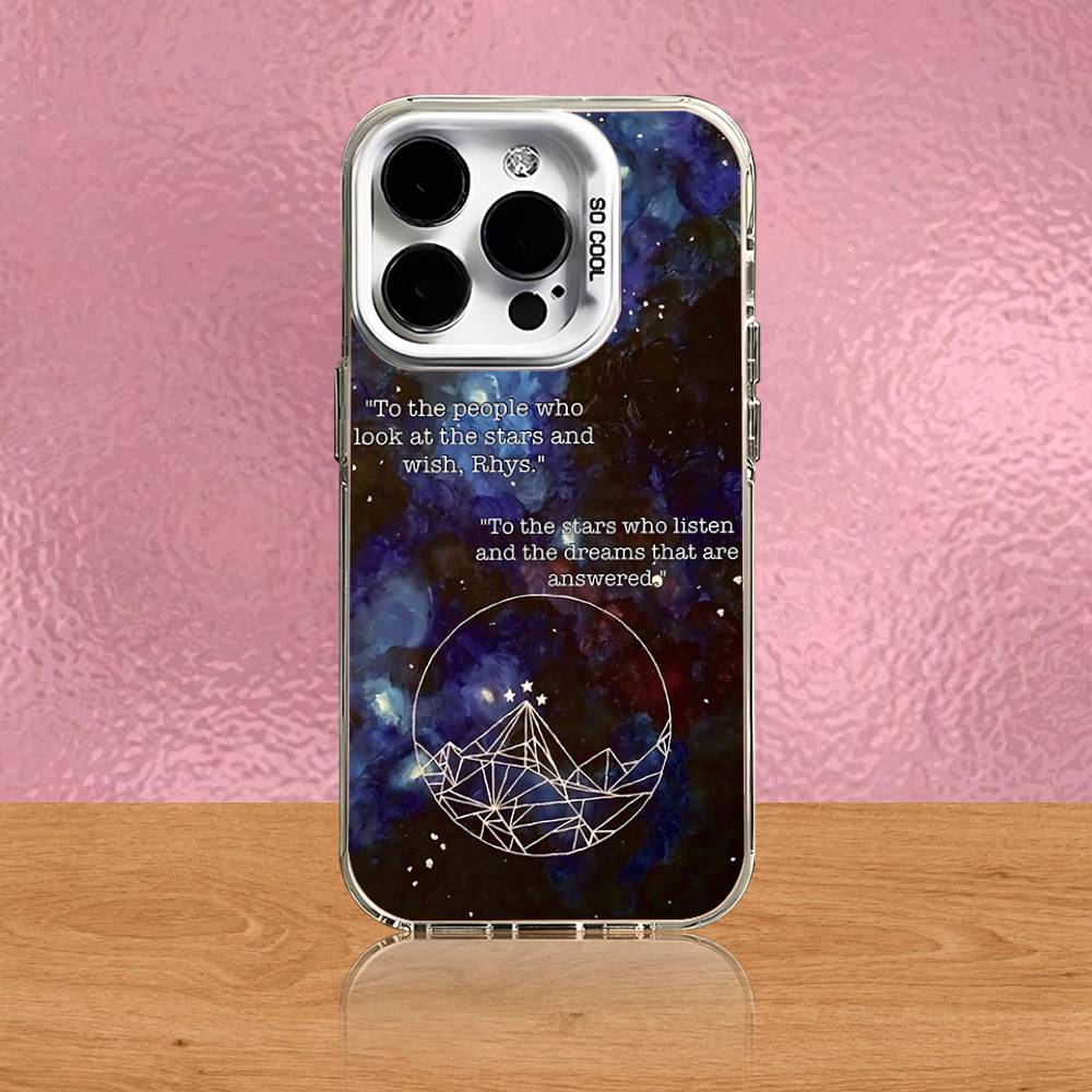 Чехол для телефона «Двор тумана и ярости» для iPhone 16, 15, 14, 13, 12, 11, Pro, XS, Max, Plus, Mini, SE, Белый, Конфетный, Матовый, Ударопрочный