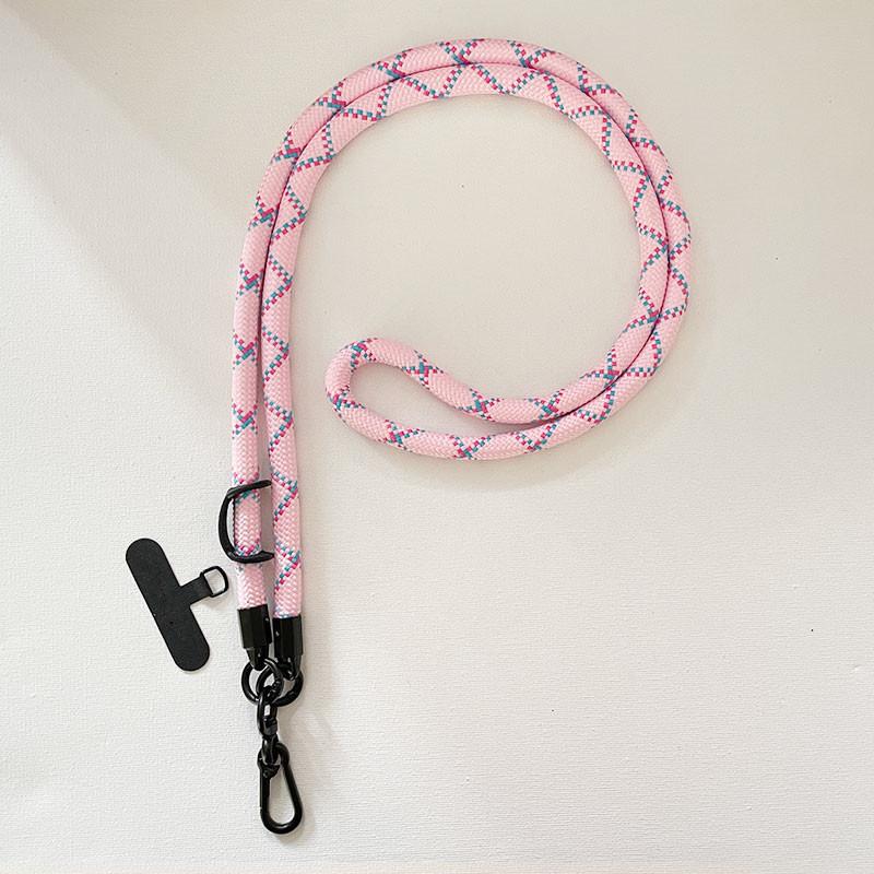 Necklace Carry Lanyard Strap For iPhone 16 15 14 Samsung S25 Xiaomi Case Climbing Hanging Shoulder Cord Rope Clip Card Sticker