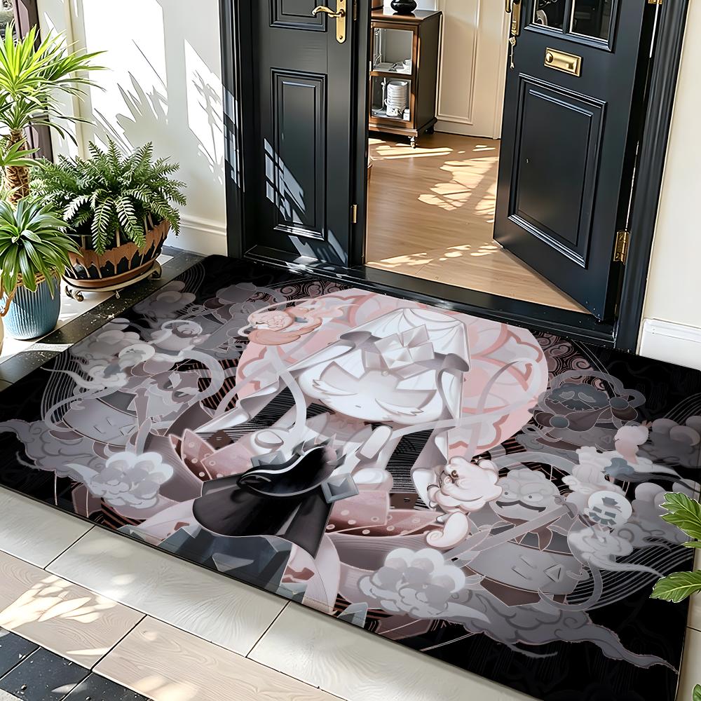 Game C-Cookie R-Run K-Kingdom Floor Mat Soft Flannel Floor Mat Suitable for Entryways, Living Rooms, Bedrooms, and Bathrooms
