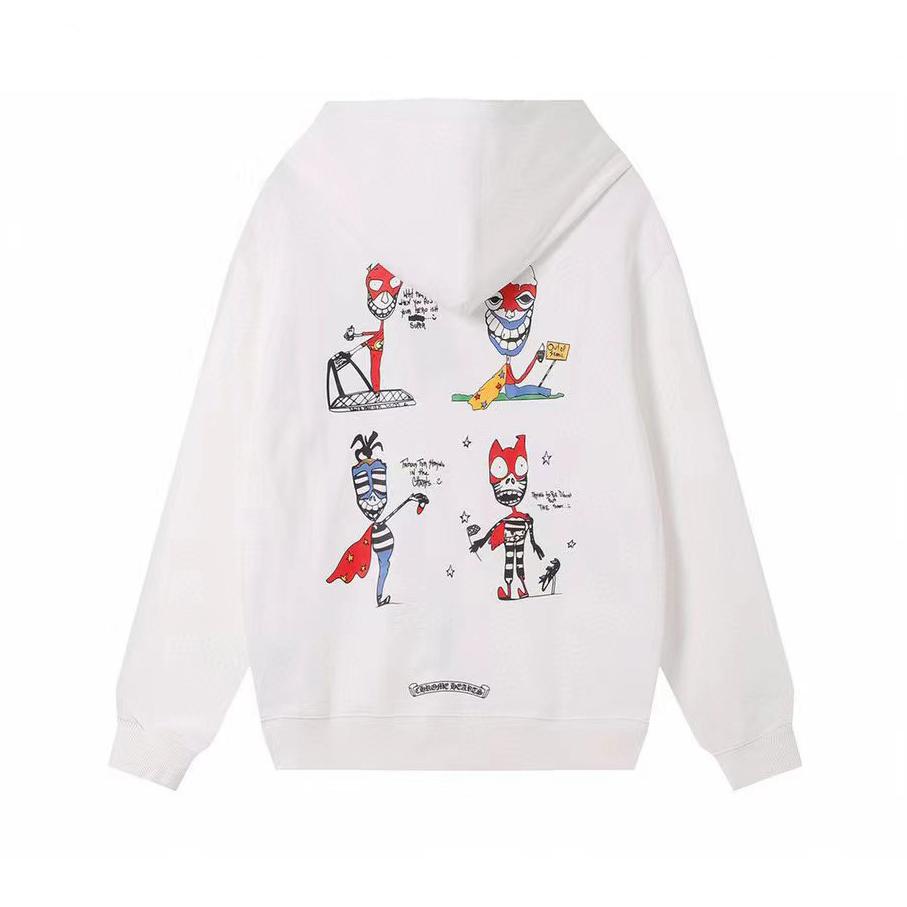 842 CHROME HEARTS Осень-Зима 2025 Новая Толстовка с Капюшоном на Молнии Классического Стиля с Логотипом Большого Размера, Подходит для Парной Носки