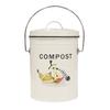 SOTECH Compost Small Household Kitchen Counter Compost Bin with Lid and Inner Bucket Garbage Compost (White 4.6L)