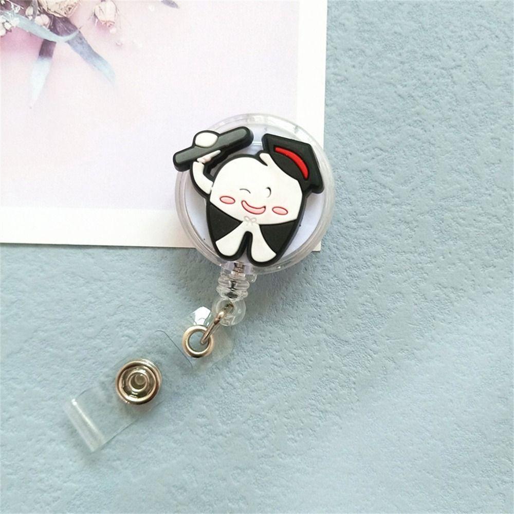 Work Card Retractable Badge Reel Dentist ID Card Holder Hospital Use Teeth Badge Holder Name Card