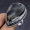 Монтана Агат Драгоценный Камень Серебро 925 пробы Подарочное Ювелирное Кольцо Размер 8 l0q30