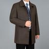 Men Woolen Coat Autumn Mens Wool Coat Men Pea Coat Winter Long Jackets Overcoat Turn-down Collar Outerwear
