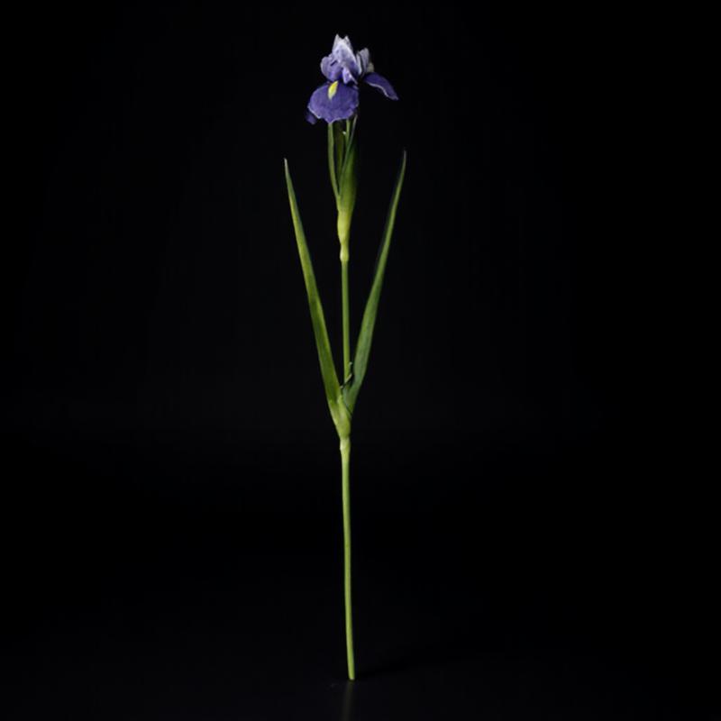 1Pcs Smooth PU Iris Flower High Detail Simulation Artificial Flower with Flexible Plastic Stem Wedding Decoration Party Garden