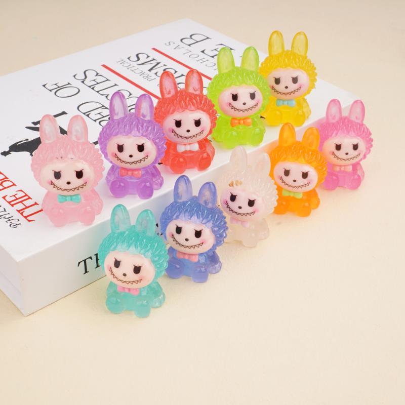Cartoon Labu DIY Jewelry Pendant Car Ornament Labu Doll Night Light Resin Accessories