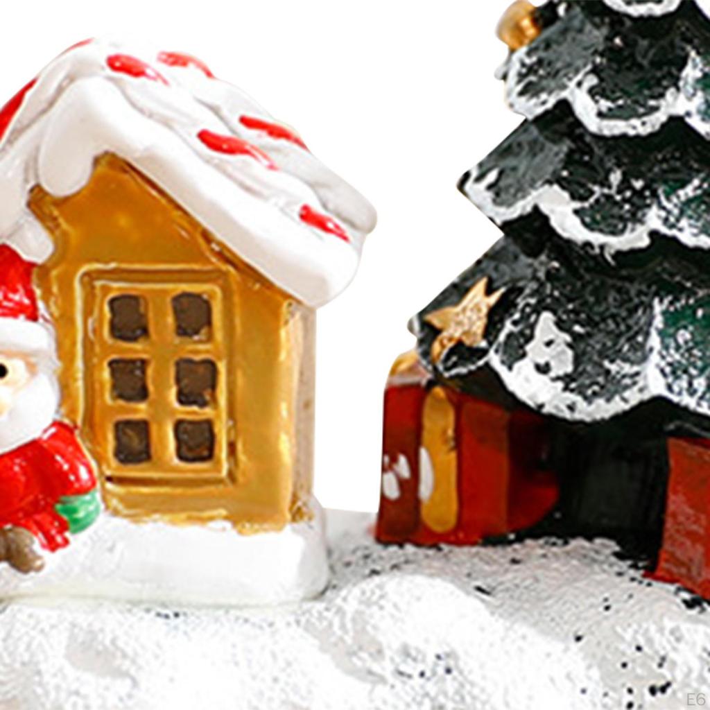 Рождественская елка смоляная фигурка маленькая милая рождественская статуэтка настольная гостиная витрина мини