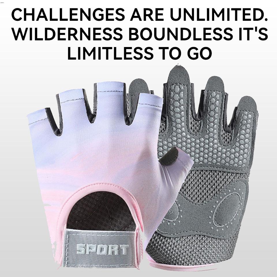 Fitness Gloves Half Finger Breathable Non Slip Gym Cycling Spinning Gloves Lightweight Ventilated Palm Hand Protection