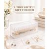 HOMEHIVE Acrylic Jewelry Box Organizer Clear Storage 20 Pieces Portable Color Change Resistant Bag Included Travel Case Earrings Rings Necklaces Gifts