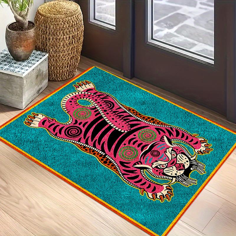 Ретро Коврик для двери 'Добро пожаловать' с рисунком Коврики для кухни Ванной Комнаты Клетчатый Бордюр Спальни Домашний Декор Ковер