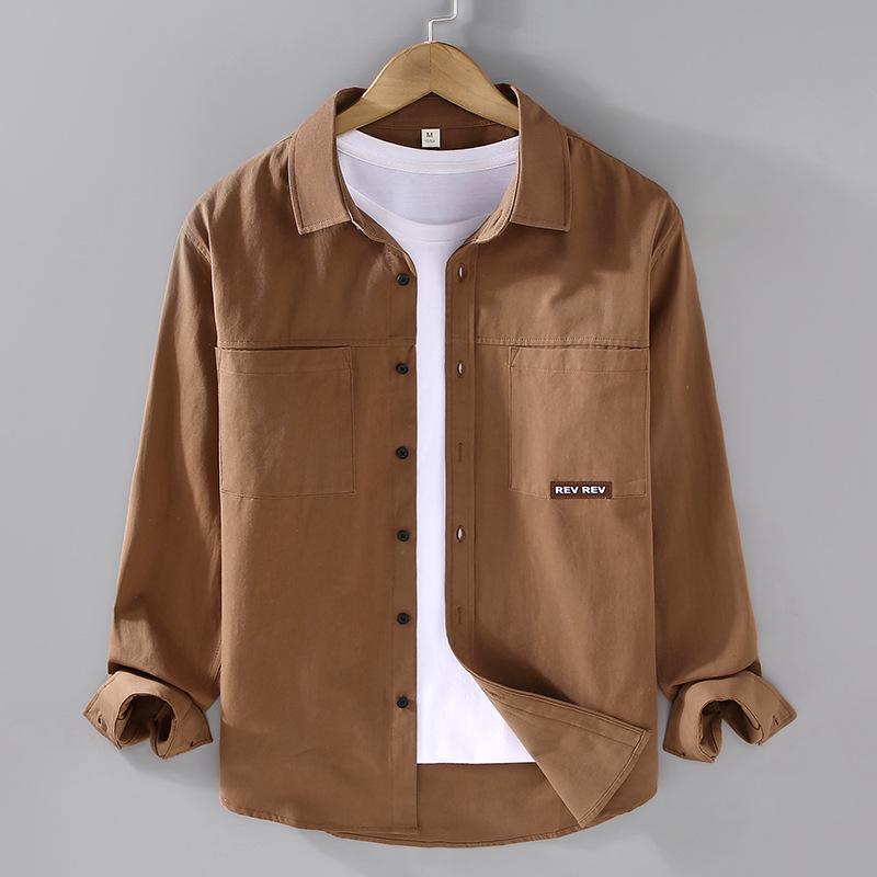 Men's Loose Cotton Retro Japanese Spring Cardigan Shirt Jacket