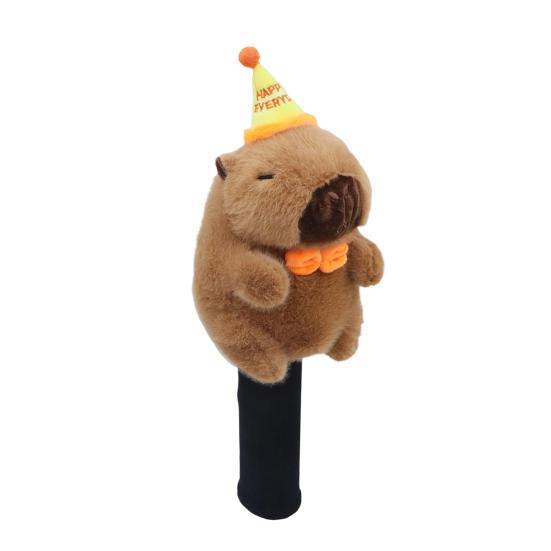 Плюшевый чехол на голову гольф-клуба капибара, мягкая игрушка, кукла, чехол-протектор для головы гольф-дерева, драйвера, аксессуары для гольфа, подарок для гольфиста, мужчины, женщины