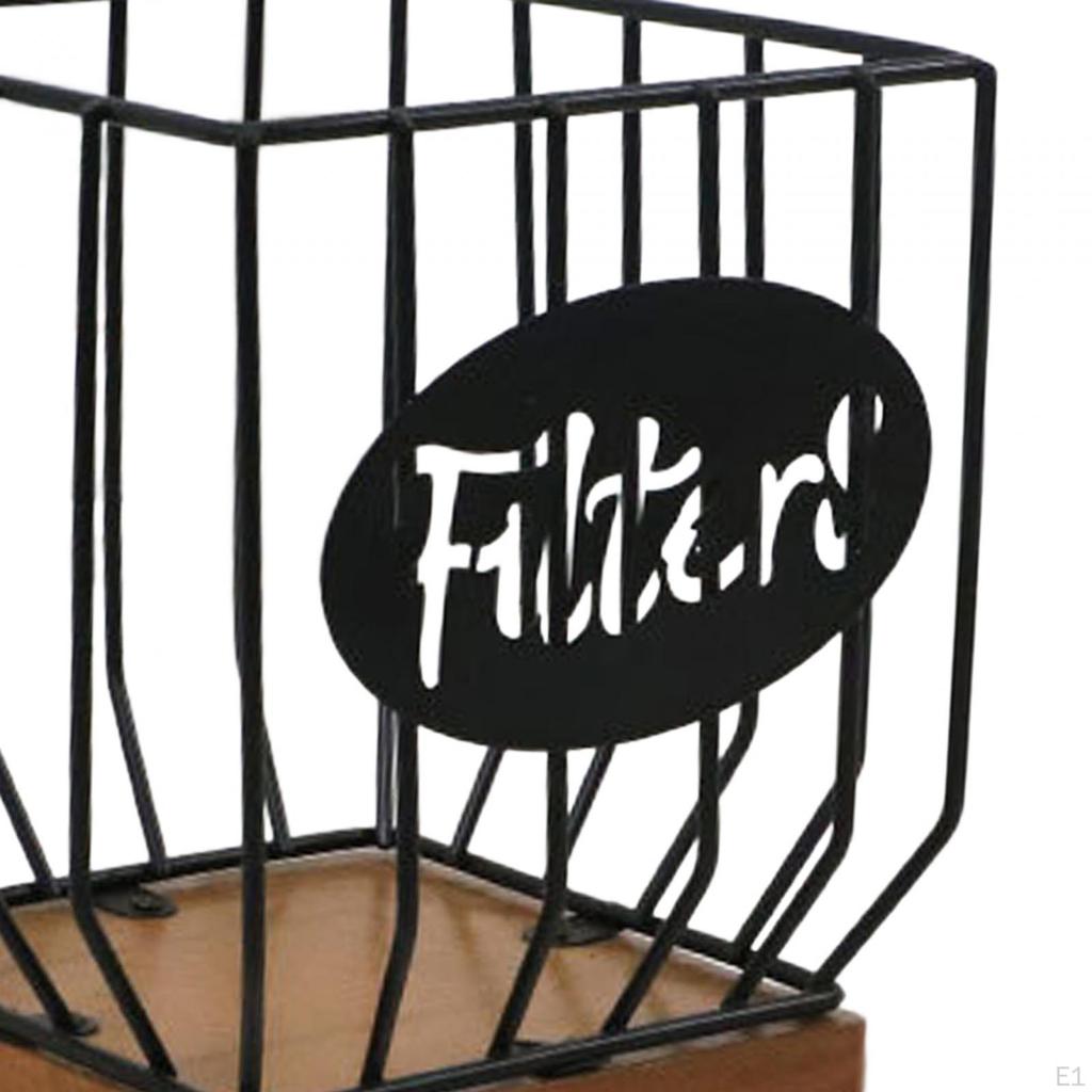 Coffee Pod Holder Capsule Basket with Wood Base Storage Organizer Espresso