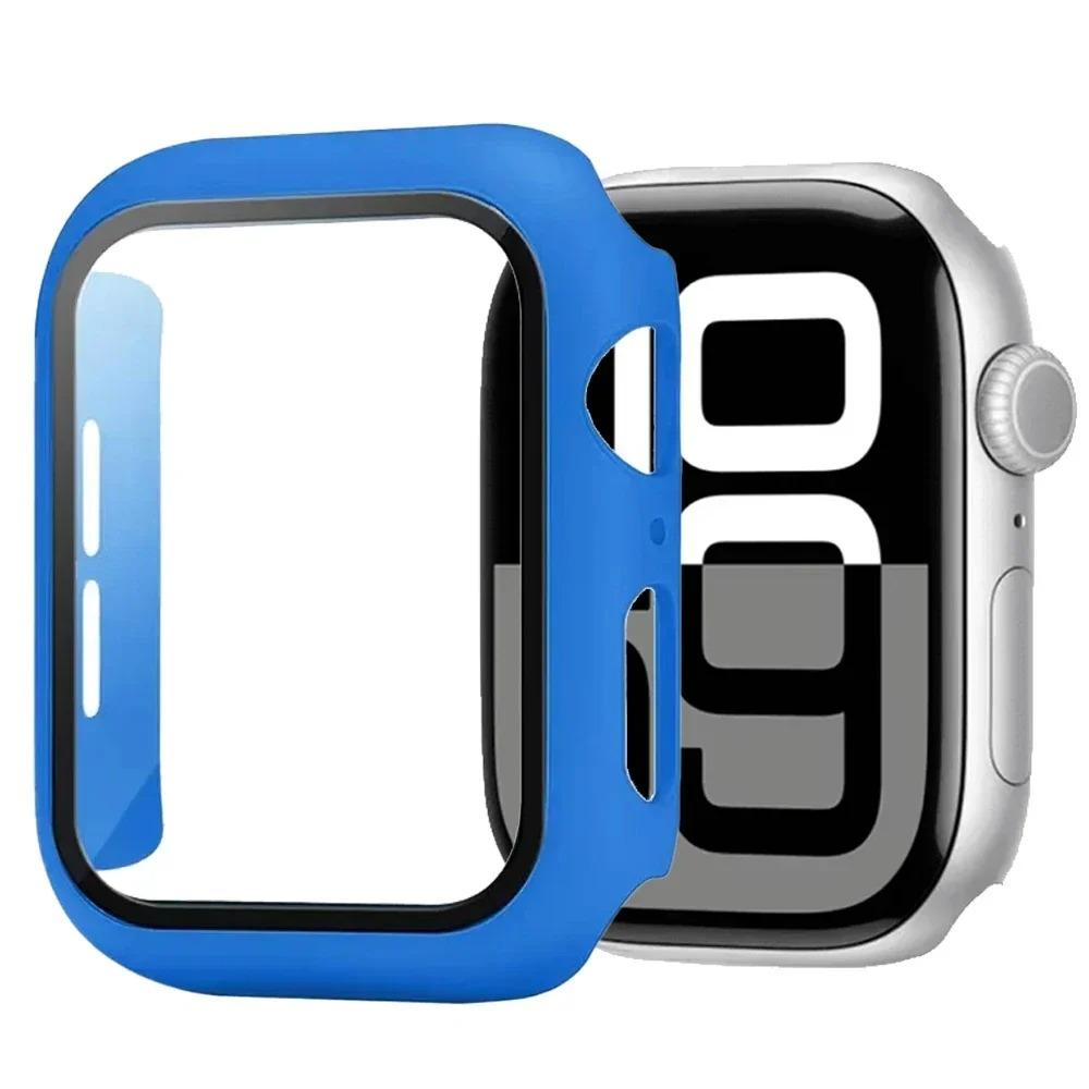 Закаленное стекло+Чехол для Apple Watch Series 11 46мм 42мм Защитная пленка-бампер для iWatch 11/10 46мм 42мм Сменная крышка из поликарбоната