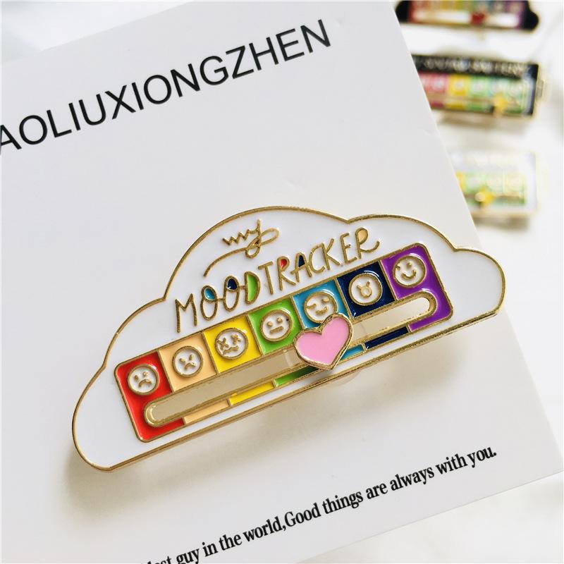 Металлический значок, женская брошь со смайликом, пряжка, брошь с настроением, социальная батарея, булавка, 7 дней в неделю, брошь с настроением