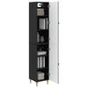 Cabinet Set 2 pcs Black Wood Material
