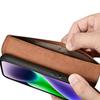 2in1 Leather Flip Case iPhone 14 Plus Anti-rfid Wallet Case Brown