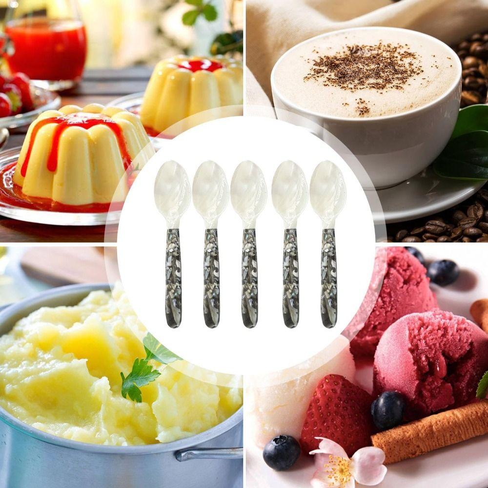 Coffee Gadgets Pearl Spoons Shell Dessert Spoon Polished Teaspoons  for Hotel Restaurant