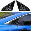 Quarter Window Louver Cover Trim Fits Honda Civic 2016~21 Side Vent Glossy Black