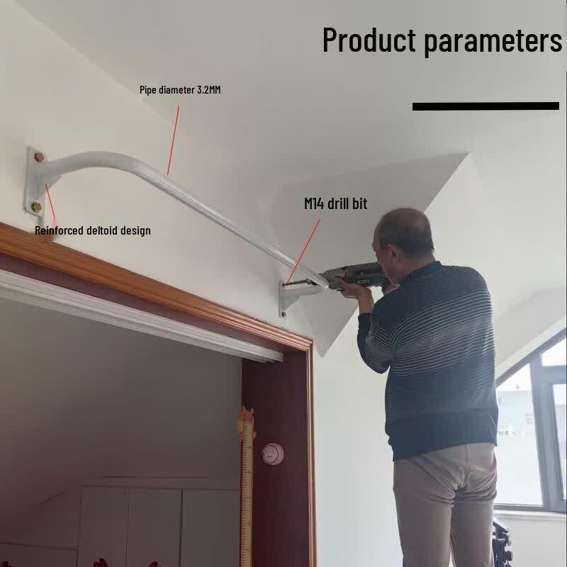 JINGGENG Wall-Mounted Pull-Up Bar for Home Fitness