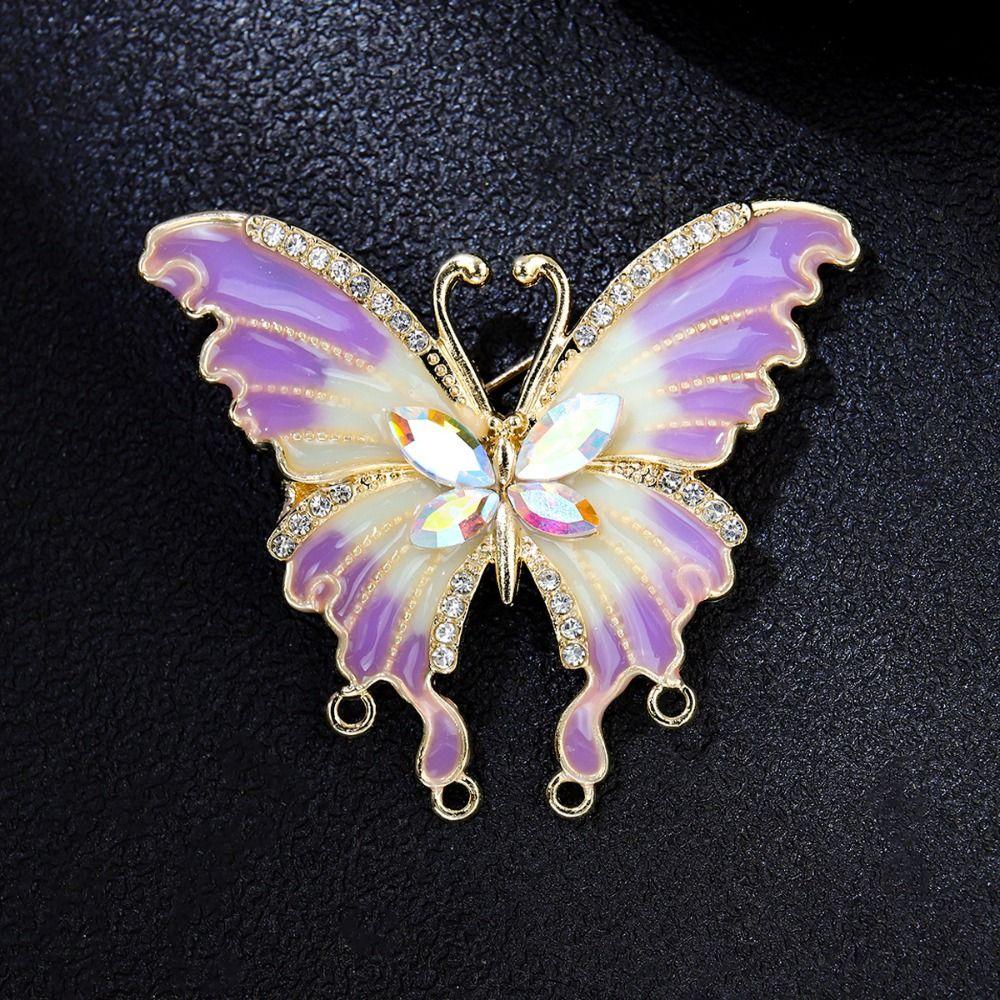 Insect Wings Enamel Badge Zinc Zinc Alloy Butterfly Moth Pin Cute Backpack Decoration Jewelry Gift