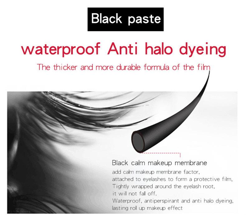 QIC Membrane Power Plump Mascara Waterproof Thick and Slim Long Curls Silicone Brush Head 4D Mascara