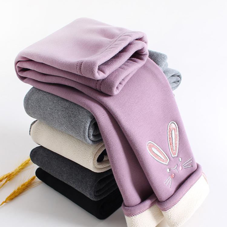Kids Girls Winter Leggings Children Warm Trousers Thick Fleece Trousers Baby Pencil Pants