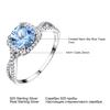 Umcho 925 Sterling Silver Jewelry Round Created Sky Blue Topaz Set
