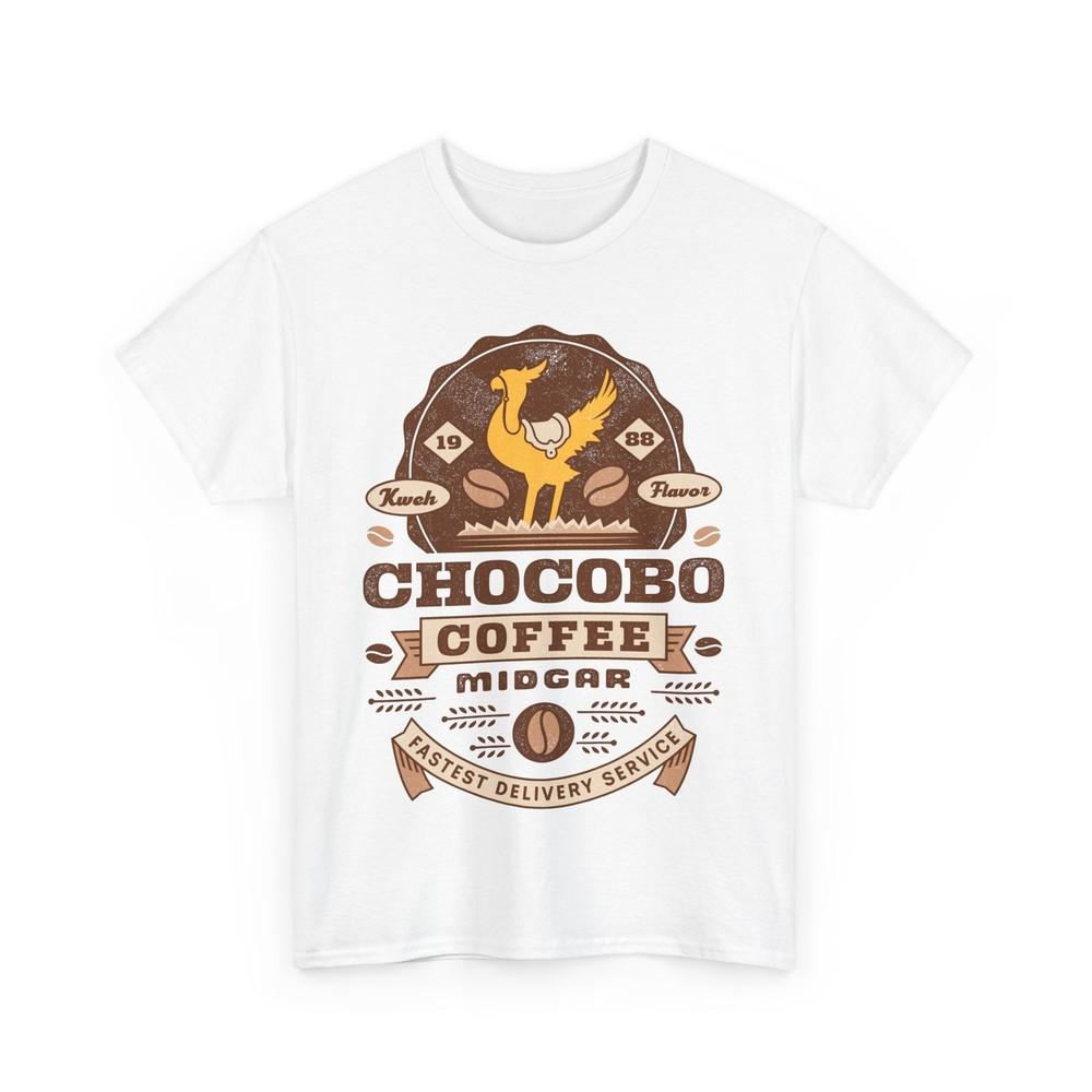 Винтажная унисекс футболка Chocobo Coffee. Видеоигра Final Fantasy. Кактуар. Мугл
