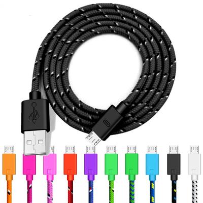 Кабель Micro USB 2 м 3 м 2.4A для быстрой зарядки USB Microusb кабель для передачи данных мобильного телефона Samsung S6 S7 Huawei HTC Android планшет кабель