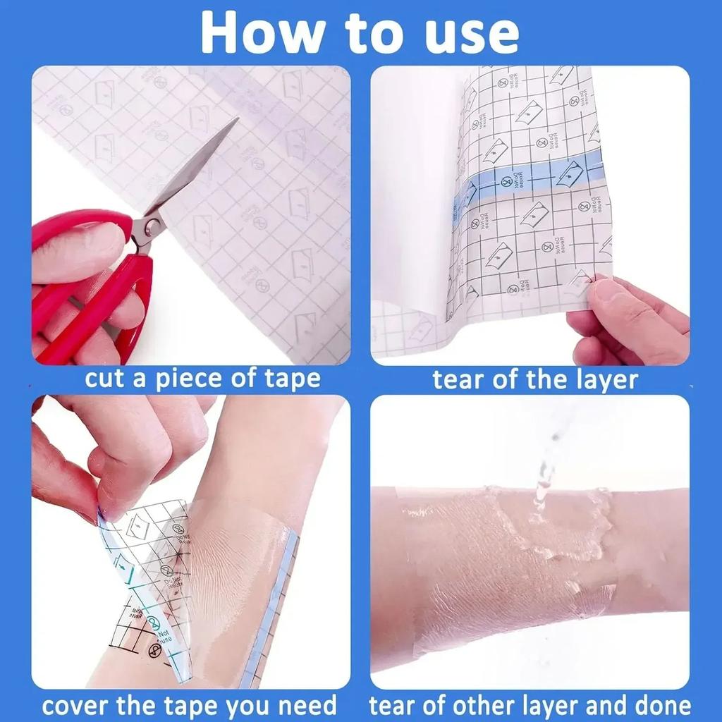 Tattoo Protective Bandage Skin Healing Transparent Waterproof Sticker Medical Breathable Tattoo Aftercare Repair PU Film Tape