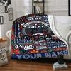 Father'S Day Legendary Adventures And Fun Themed Blanket Personalized Name Soft Warm And Versatile For Sofa Bed Office And Travel Machine Washable