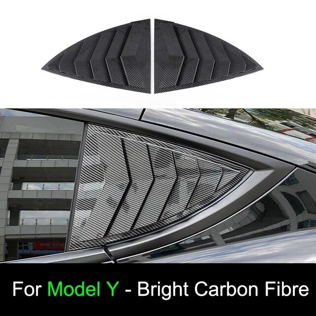 2 шт. автомобильные задние треугольные ставни, треугольный солнцезащитный козырек, модифицированный для модели Tesla 3/Y, нашивка на заднюю оконную ставню, ABS Shark Gill