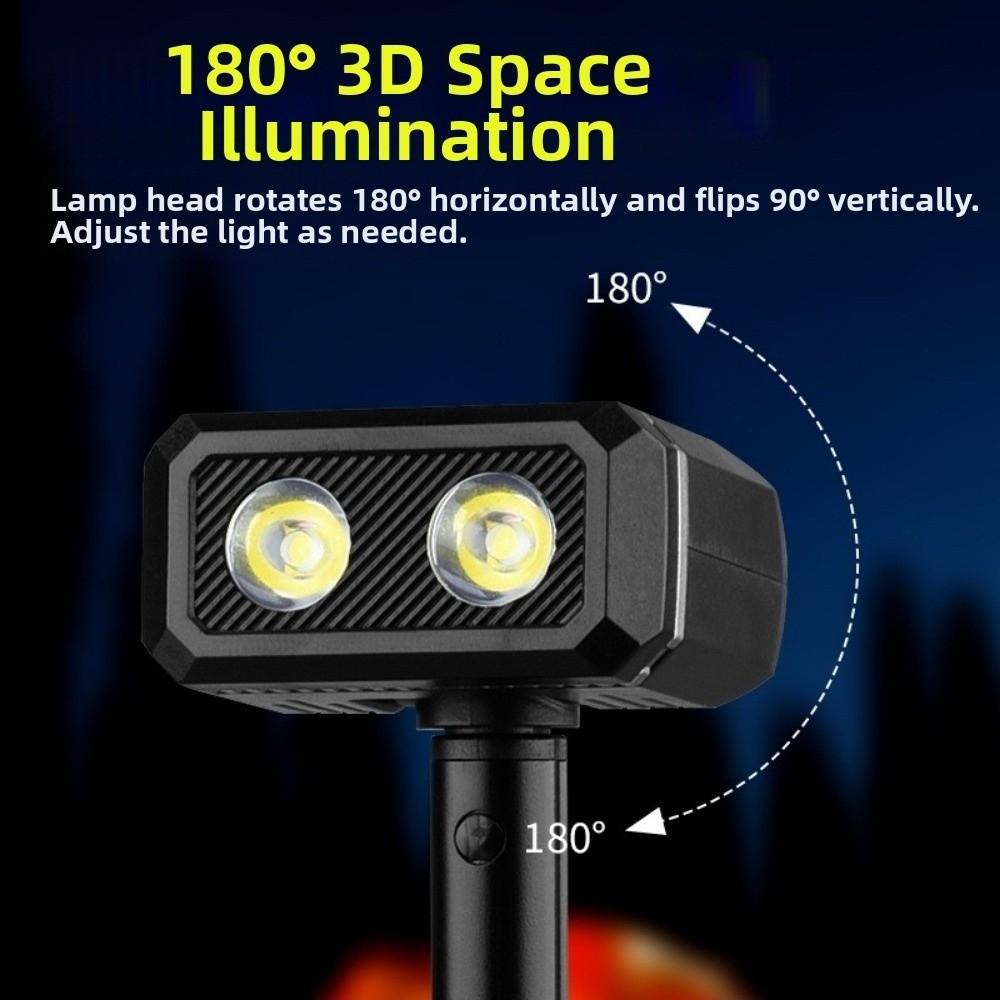 Светодиодный рабочий фонарь с LED-дисплеем, перезаряжаемый через USB, 180° вращающийся, телескопический фонарь, телескопическая конструкция с магнитом на хвосте