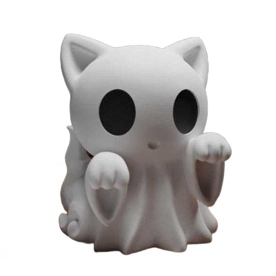 Хэллоуин Фигурка Привидения Милый Маленький Кот/Собака/Привидение с Средним Пальцем Украшение 3D Печать Белое Привидение Настольное Украшение для Домашнего Декора